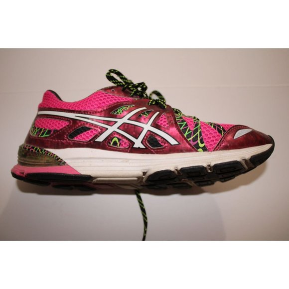 ASICS womens running shoes pink size 7 - Picture 4 of 11